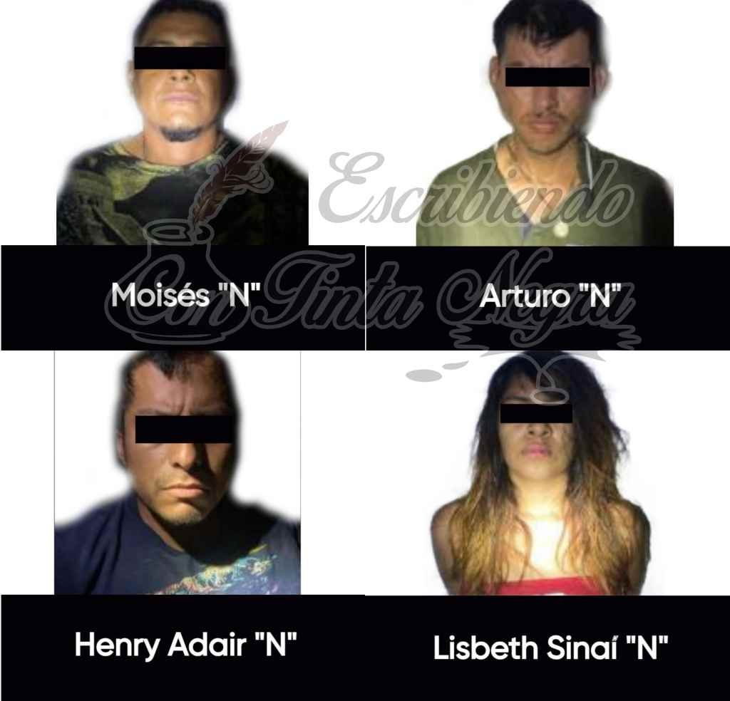 DETIENEN A CUATRO CON ARMAS Y DROGA