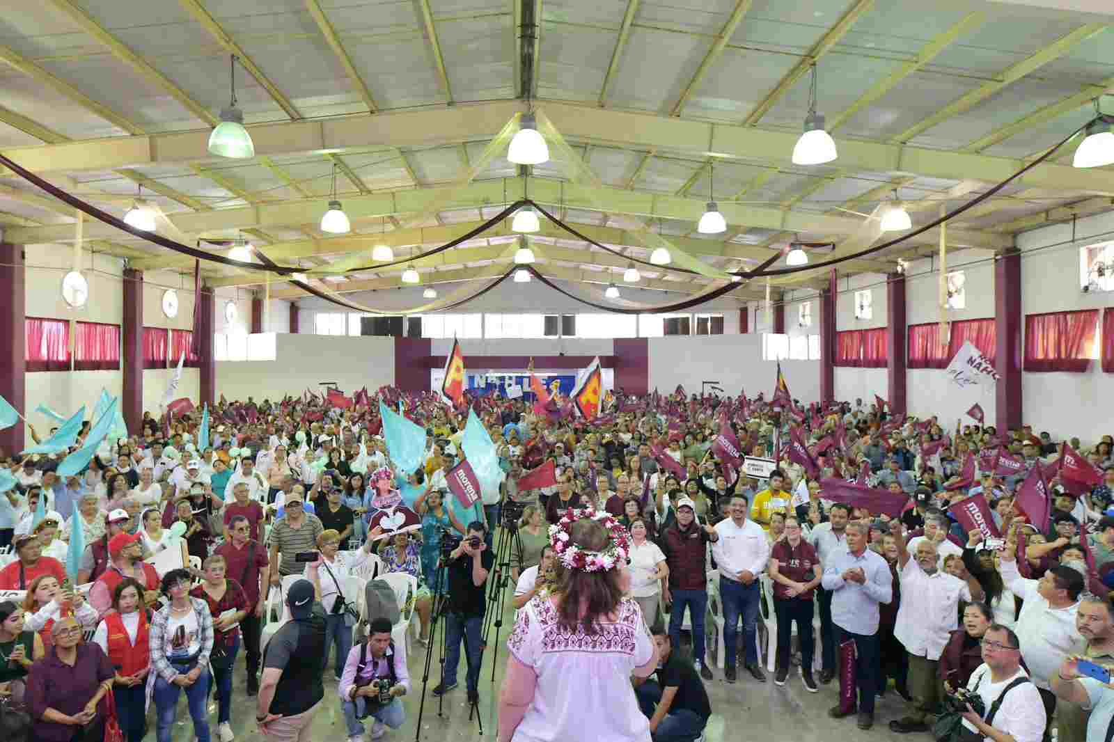 EN UNIDAD, TELLO, HUERTA  Y ZENYAZEN CAMINAN CON ROCÍO NAHLE