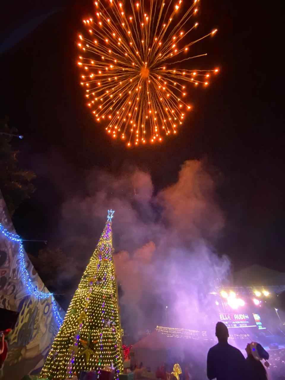 ENCIENDE ALCALDE CARLOS VENTURA PINO DE NAVIDAD EN POTRERO NUEVO
