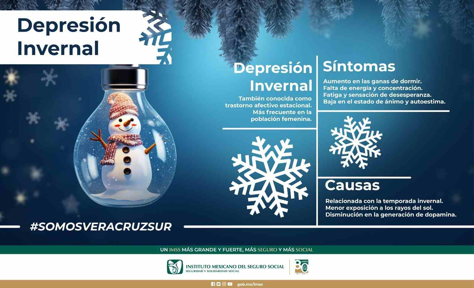 ALERTA IMSS SOBRE DEPRESIÓN INVERNAL