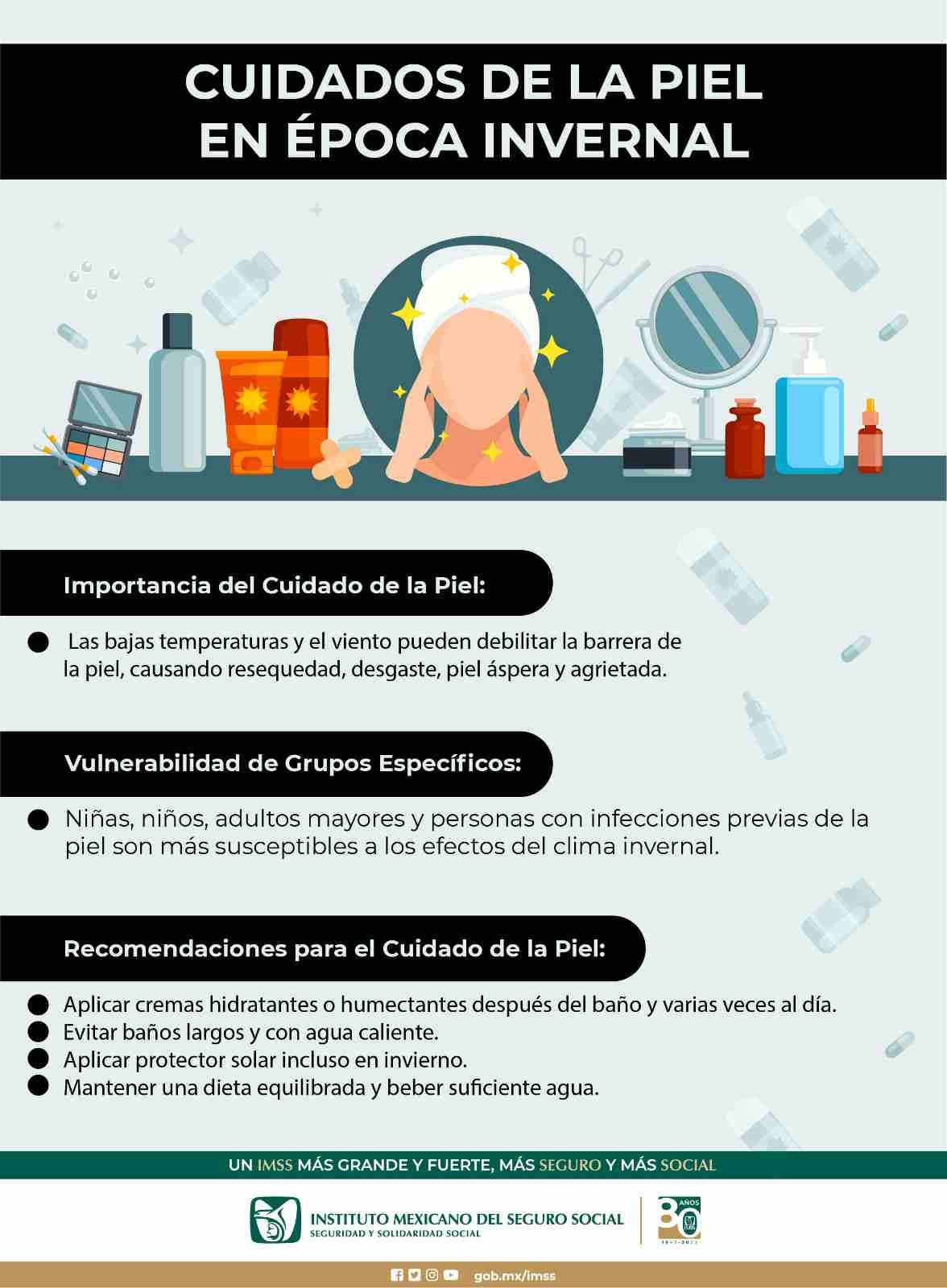 ALERTA IMSS SOBRE INFECCIONES EN LA PIEL POR CAMBIOS DE TEMPERATURA