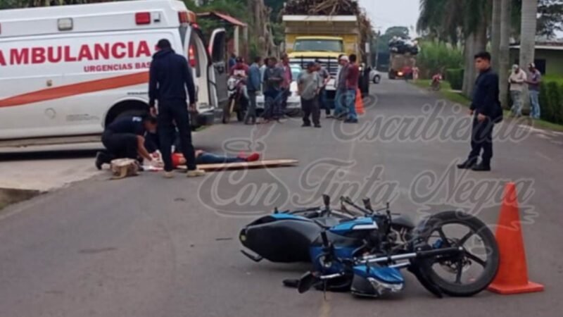 DERRAPA MOTOCICLISTA DE COSCO EN ZENTLA