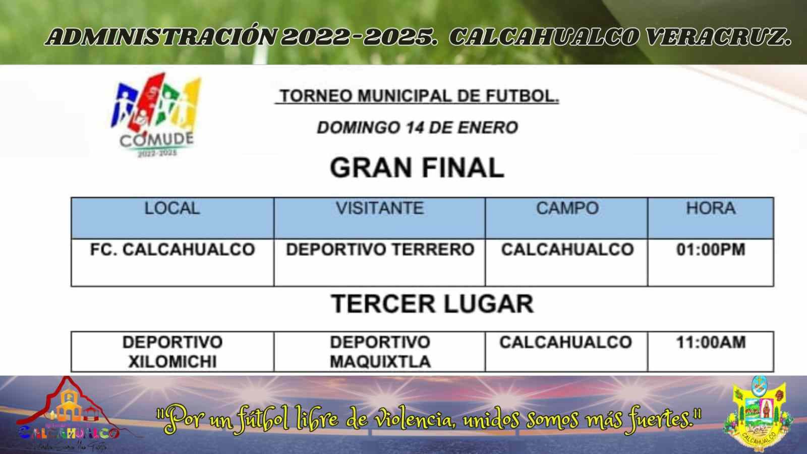 FC CALCAHUALCO Y DEPORTIVO TERRERO, A LA FINAL DE FÚTBOL
