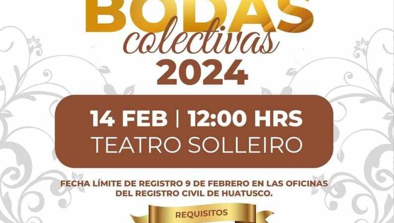 INVITA AYUNTAMIENTO DE HUATUSCO A BODAS COLECTIVAS