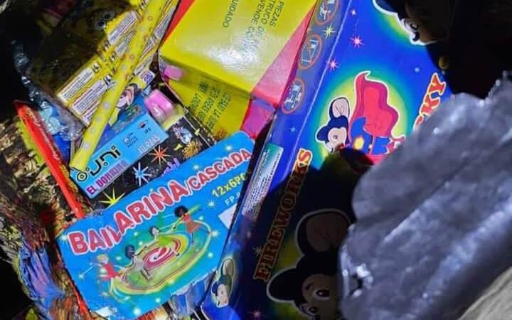 REPORTA SEGURIDAD PÚBLICA DECOMISO DE MÁS DE 700 KILOGRAMOS DE COHETES