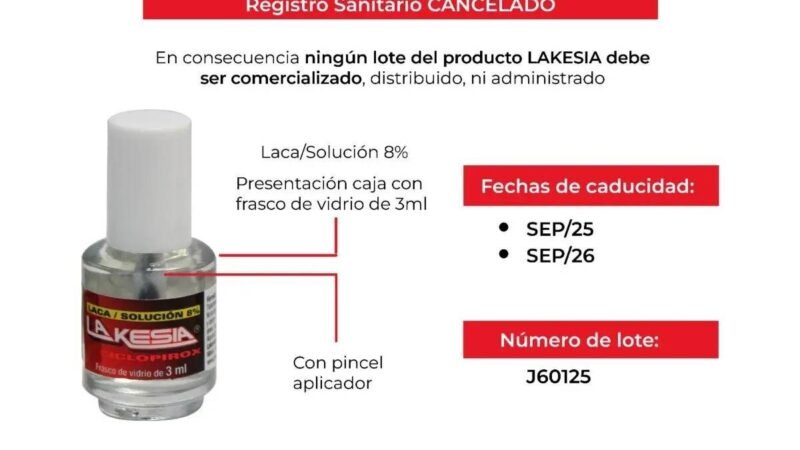 EMITEN ALERTA POR FALSIFICACIÓN DEL PRODUCTO LAKESIA