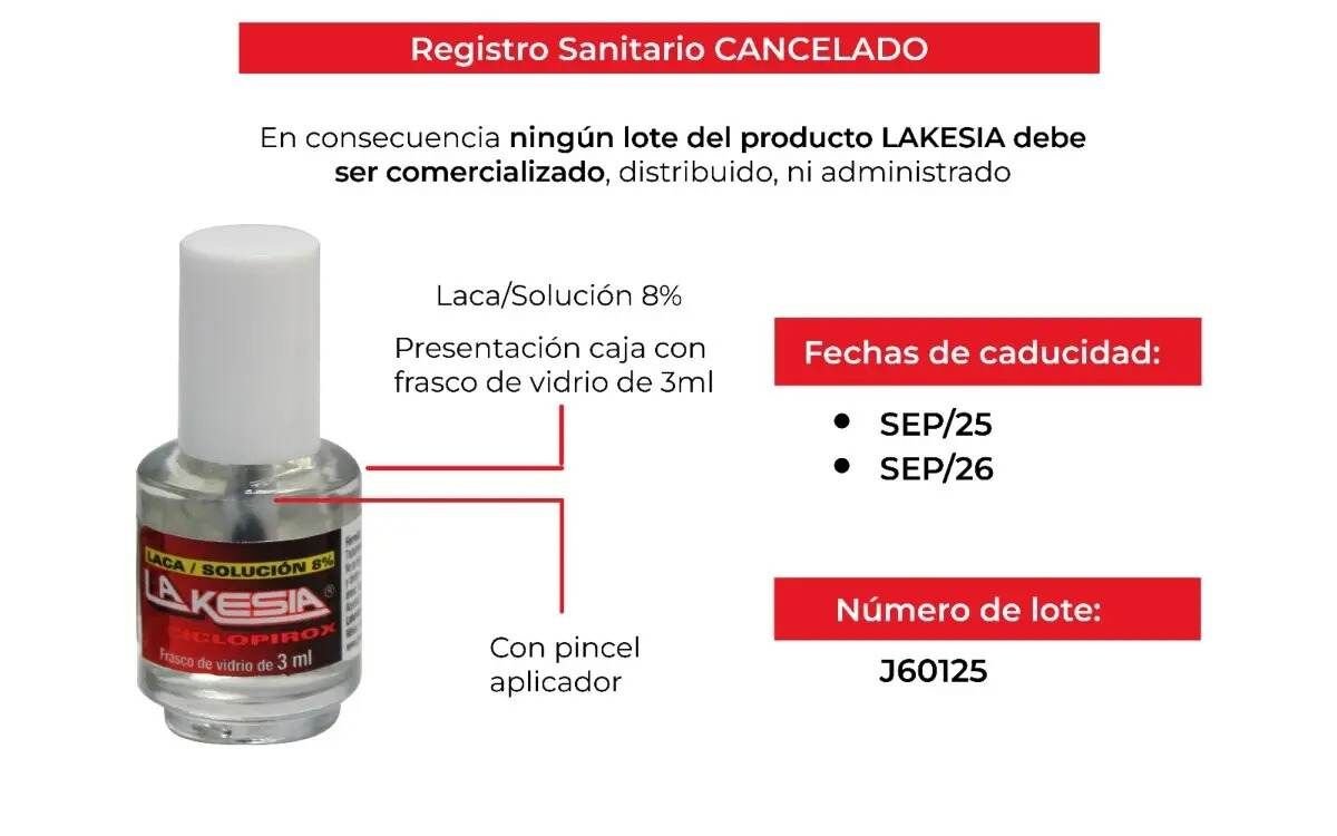 EMITEN ALERTA POR FALSIFICACIÓN DEL PRODUCTO LAKESIA