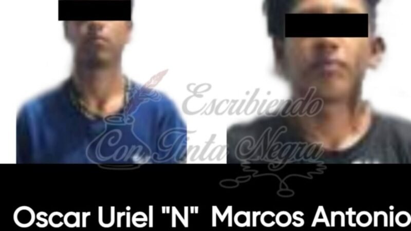 CAPTURAN A DOS CON ARMAS Y DROGA