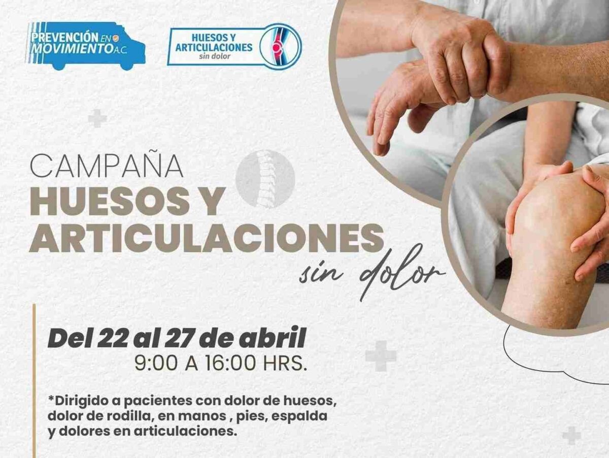 ANUNCIAN CAMPAÑA DE ATENCIÓN DE HUESOS Y ARTICULACIONES