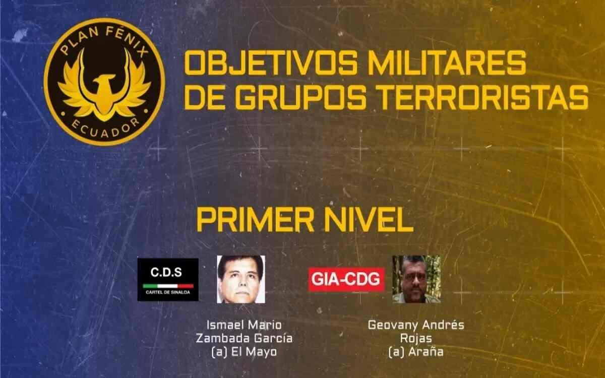 EL ‘MAYO’ ZAMBADA ES DECLARADO ‘OBJETIVO TERRORISTA’ EN ECUADOR