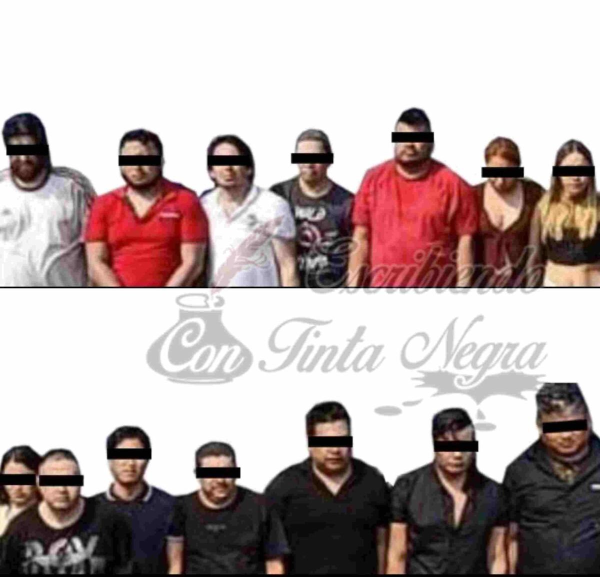 CAPTURAN A 14 CON ARMAS Y DROGA