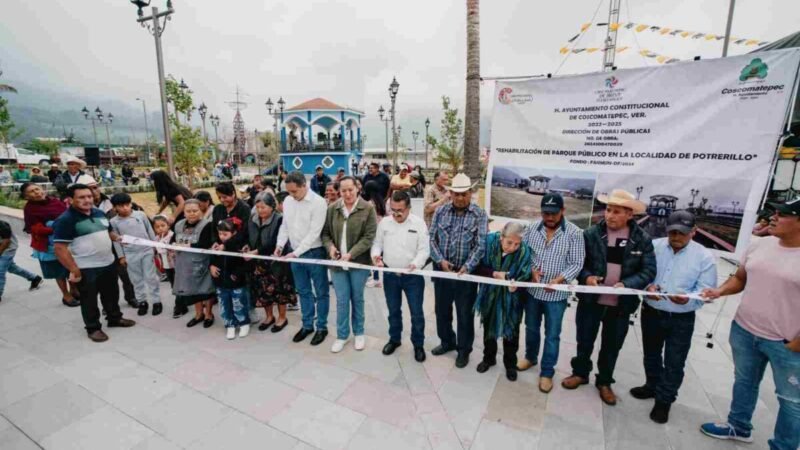 INAUGURA ALCALDE DE COSCOMATEPEC PARQUE EN POTRERILLO