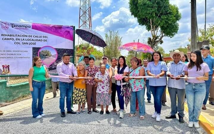 ESTRENAN CALLE EN COLONIA SAN JOSÉ DE TENAMPA