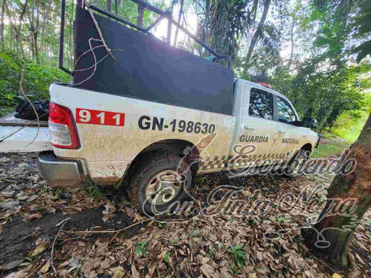 ASEGURAN VEHÍCULO CLONADO DE LA GUARDIA NACIONAL