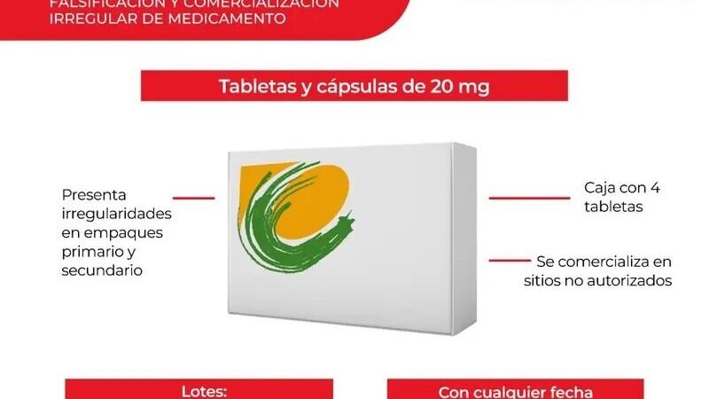 ALERTA POR FALSIFICACIÓN Y VENTA DE MEDICAMENTO PARA LA DISFUNCIÓN ERÉCTIL