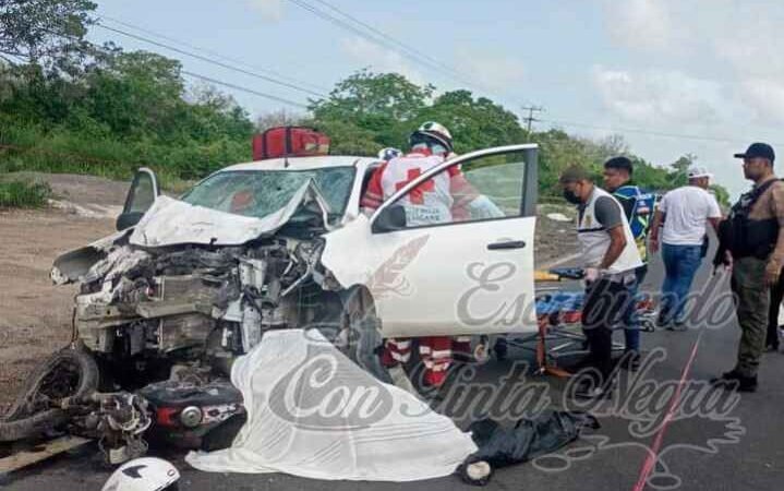 CHOQUE MORTAL; MUEREN TRES MOTOCICLISTAS