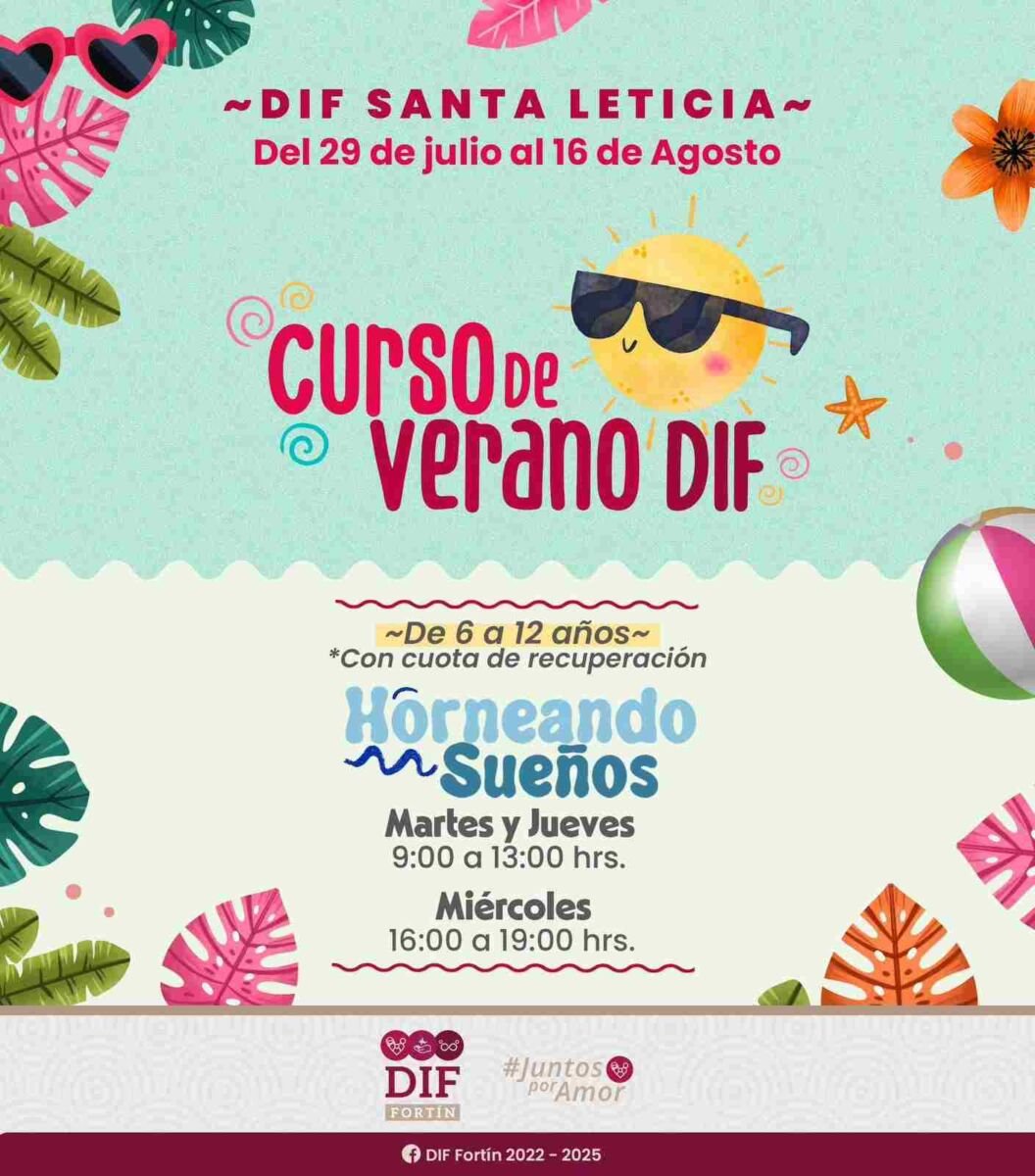 INVITA DIF A CURSO DE VERANO HORNEANDO SUEÑOS