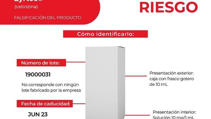 COFEPRIS ALERTA POR FALSIFICACIÓN DE ANTIHISTAMÍNICO DE USO PEDIÁTRICO