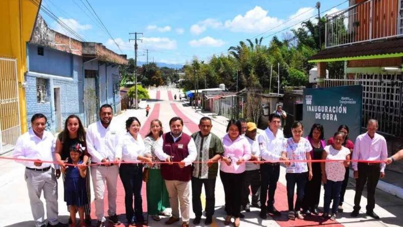 INAUGURAN NUEVA PAVIMENTACIÓN EN MONTE BLANCO