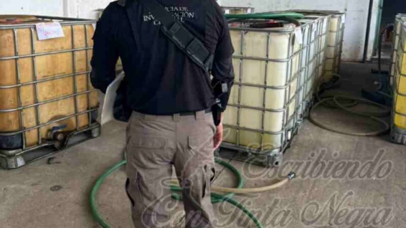 ASEGURAN SIETE MIL LITROS DE COMBUSTIBLE ROBADO