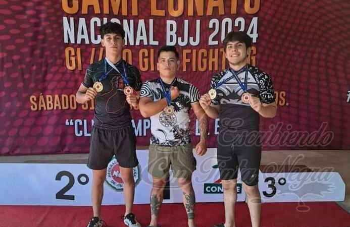 TRIPLE ORO PARA HUATUSCO EN JIU-JITSU