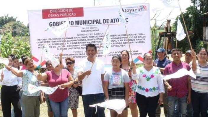 DAN BANDERAZO DE OBRA EN POTRERO