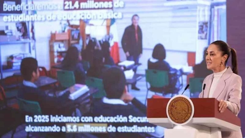 CLAUDIA SHEINBAUM ANUNCIA NUEVA BECA UNIVERSAL PARA ALUMNOS DE EDUCACIÓN BÁSICA