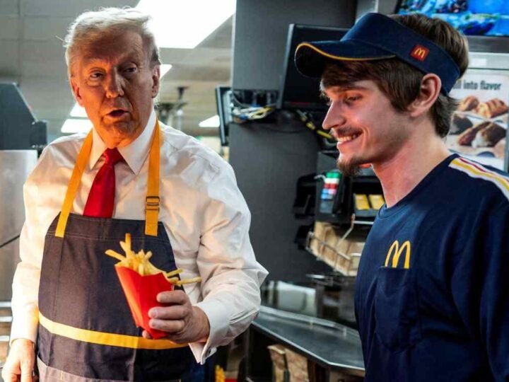 TRUMP SE METE A TRABAJAR EN MCDONALD’S