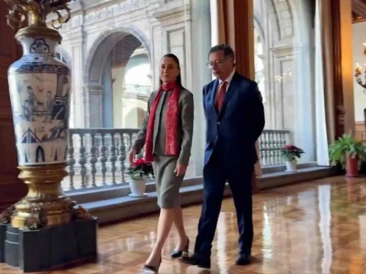 CLAUDIA SHEINBAUM SE REÚNE CON GUSTAVO PETRO EN PALACIO NACIONAL