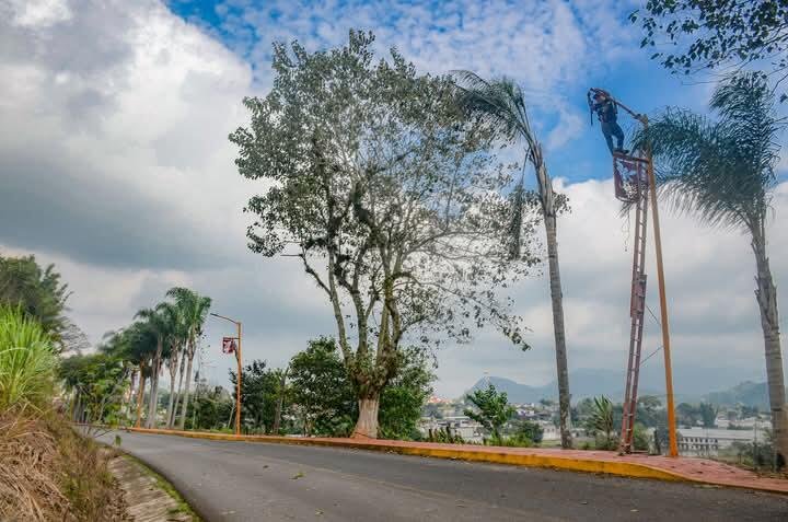 DAN MANTENIMIENTO A ALUMBRADO DE ANDADOR ERMITA-TOMATLÁN