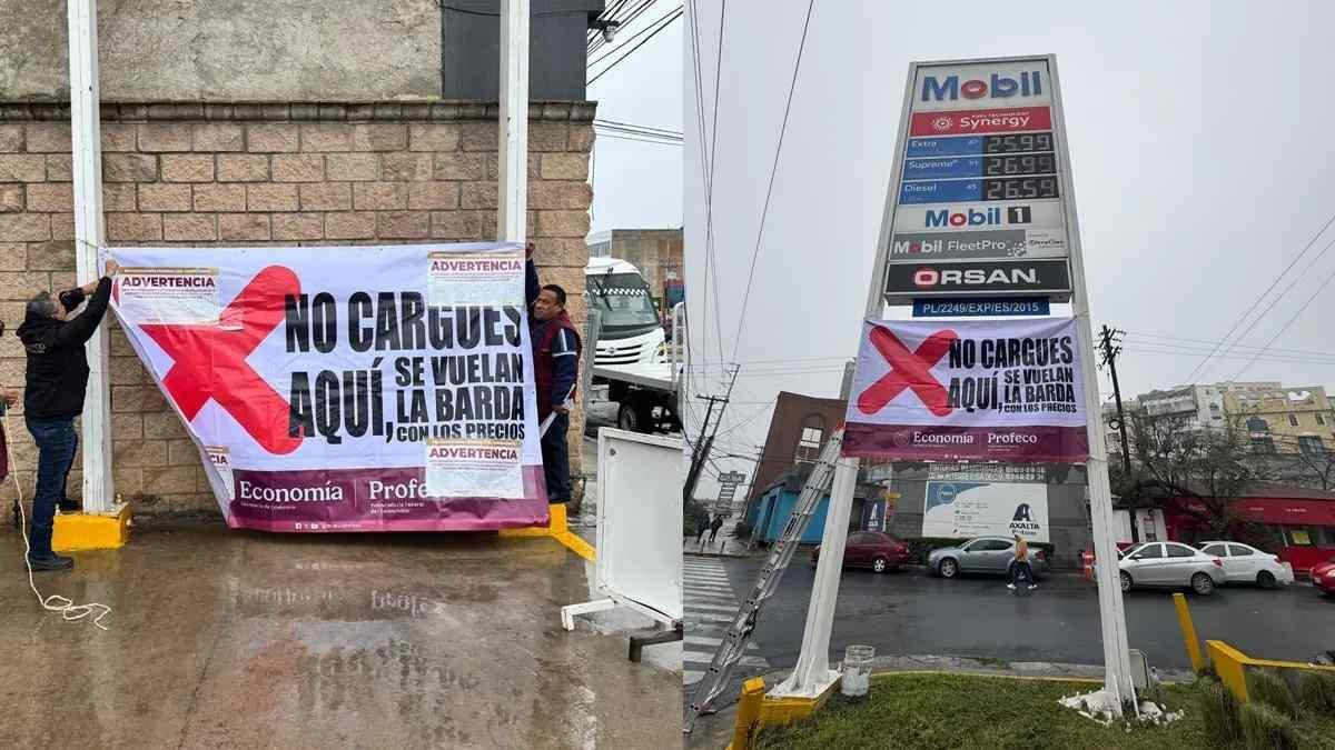 PROFECO EXHIBE CON LONAS A GASOLINERAS CON PRECIOS ELEVADOS