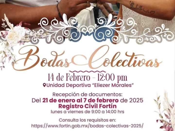 INVITA REGISTRO CIVIL Y DIF A BODAS COLECTIVAS