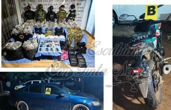 REVIENTAN CASA DE SEGURIDAD; ASEGURAN DROGA Y CARTUCHOS