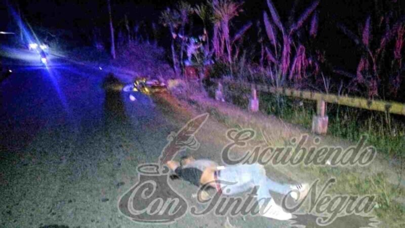 SE MATA MOTOCICLISTA EN ACCIDENTE