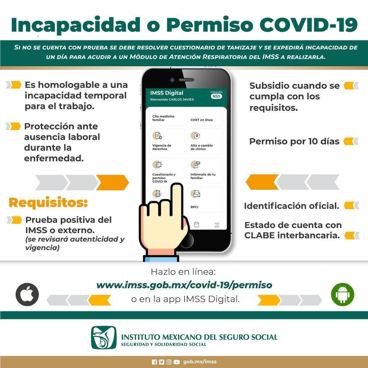 IMSS SUMA MÁS DE 4 MILLONES DE INCAPACIDADES OTORGADAS POR COVID-19