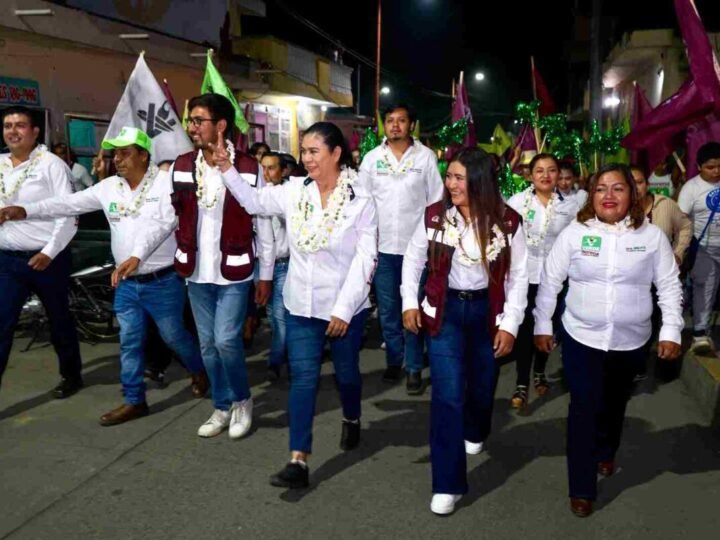 CANDIDATA A LA ALCALDÍA DE CHOCAMÁN MUESTRA “MÚSCULO”