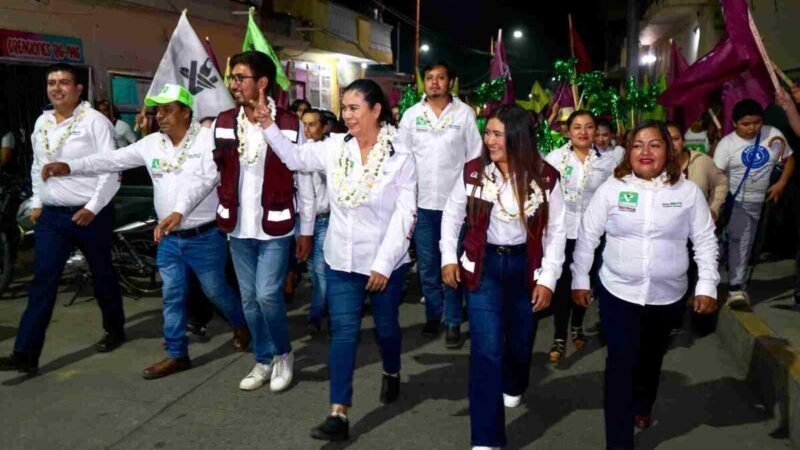 CANDIDATA A LA ALCALDÍA DE CHOCAMÁN MUESTRA “MÚSCULO”