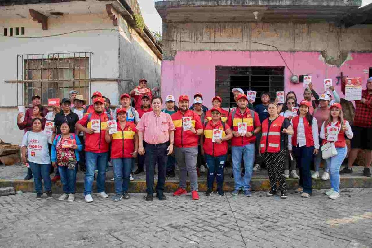 ACOMPAÑA DIRIGENTE DEL PT A CANDIDATO DE IXHUATLÁN EN RECORRIDO DE CAMPAÑA