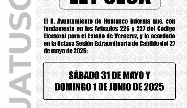 HABRÁ LEY SECA EN HUATUSCO