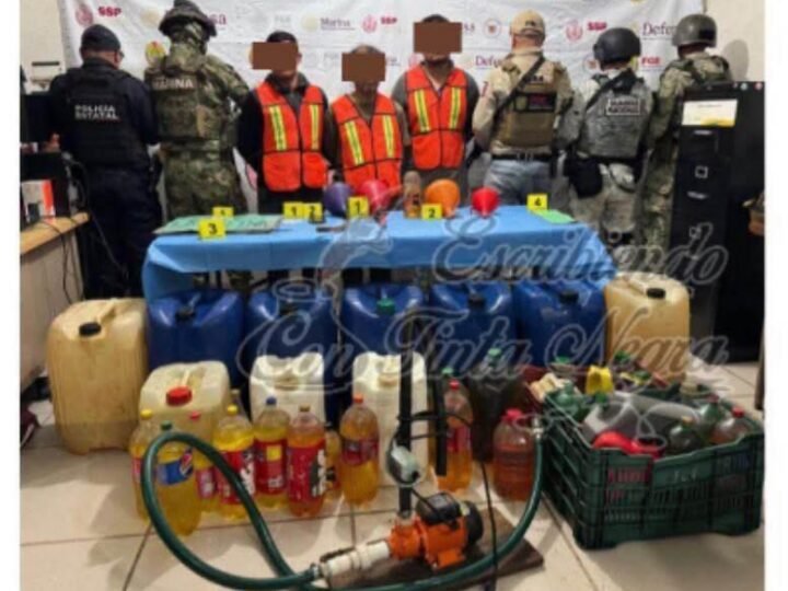 CAPTURAN A TRES POR VENTA ILEGAL DE GASOLINA EN IXHUATLÁN