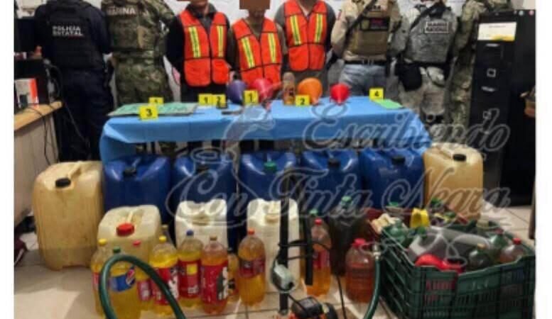 CAPTURAN A TRES POR VENTA ILEGAL DE GASOLINA EN IXHUATLÁN