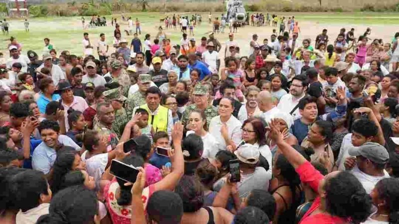 CLAUDIA SHEINBAUM APOYARÁ A DAMNIFICADOS POR ‘ERICK’ TRAS RECORRIDO EN OAXACA
