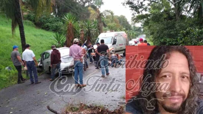 MUERE TAXISTA AL CHOCAR CONTRA ÁRBOL