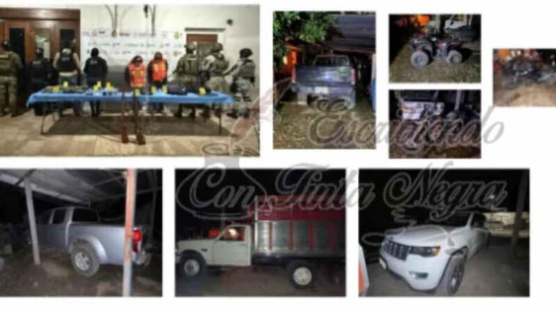 CAPTURAN A TRES CON DROGA, ARMAS Y VEHÍCULOS