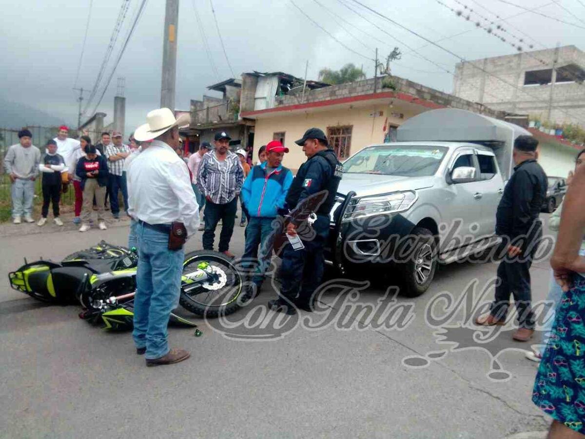 CHOCA MOTOCICLISTA CON MIXTO RURAL