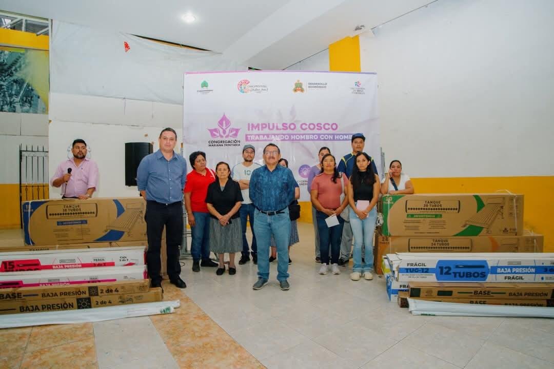 ENTREGAN CALENTADORES EN COSCOMATEPEC
