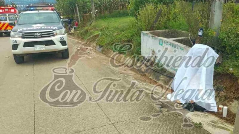 SE MATA MOTOCICLISTA EN COSCOMATEPEC