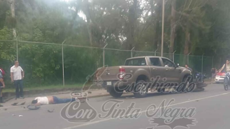 MUERE MOTOCICLISTA EN CHOQUE