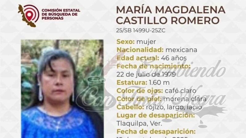 ENCUENTRAN SIN VIDA A DESAPARECIDA