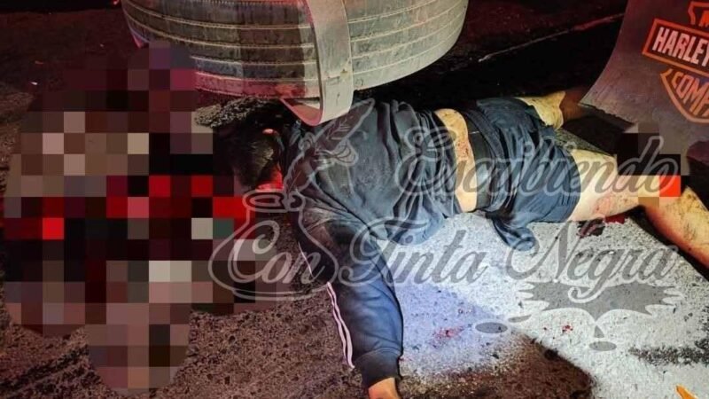 CAMIÓN EMBISTE A MOTOCICLISTAS; AMBIOS MURIERON